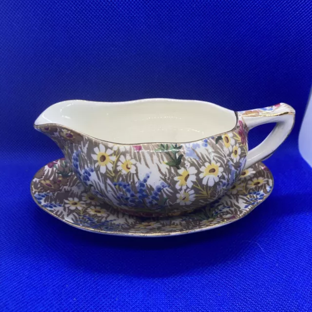 Royal Winton Grimwades Marguerite Gravy Boat Set