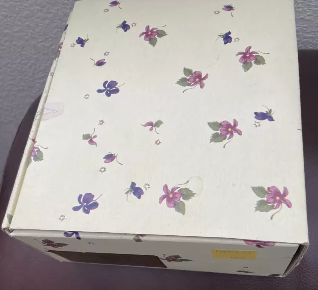 Fred Roberts/San Francisco Co Porcelain Violet dresser 3 Pc Boudoir Set #29013