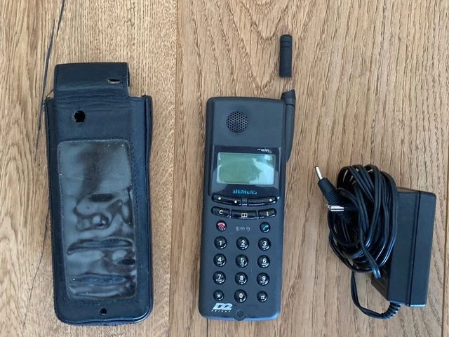 Siemens E 10 D Vintage Handy Telefon  +Bedienungsanleitung + Netzteil + Hülle