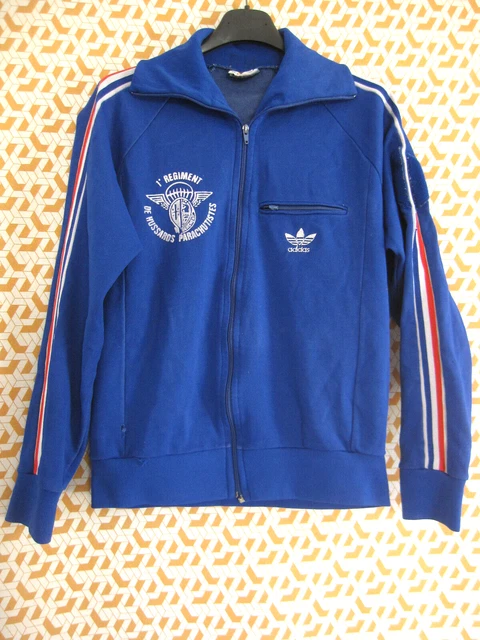 Veste Vintage Adidas Ventex DLG Flush Tribande - Taille M (D5/48) - Années 80 - Made In France - Occasion TBE