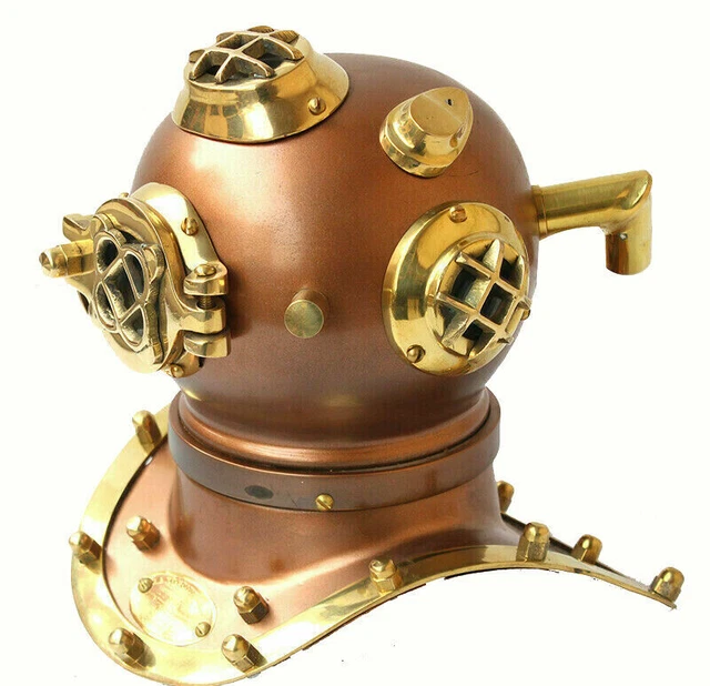 DIVING HELMET US Navy Mark V Deep Sea 18" Marine Divers Helmet Antique ...