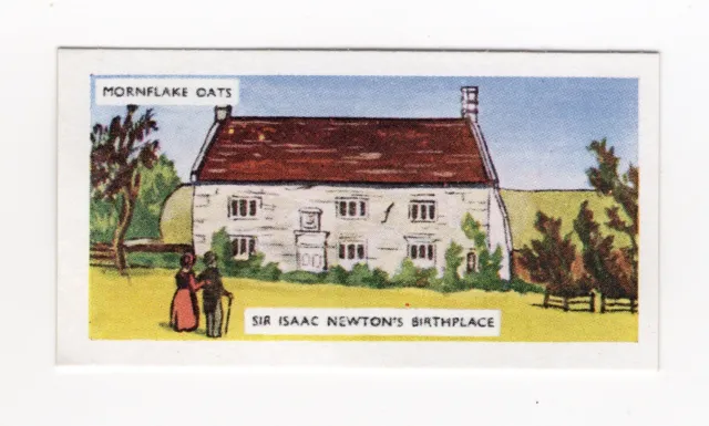 Historical Event Trade Card, 1955 #18 Woolsthorpe Manor House Sir Isaac Newton