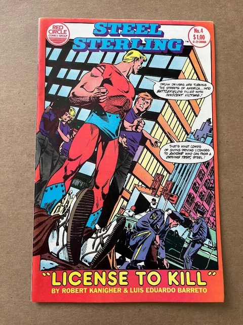 Steel Sterling # 4 Vf Archie Red Circle Comics 1984
