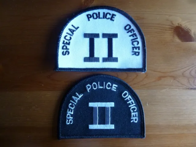 SPECIAL POLICE OFFICER 2 Patch LOT DEPT UNIT USA obsolete Original