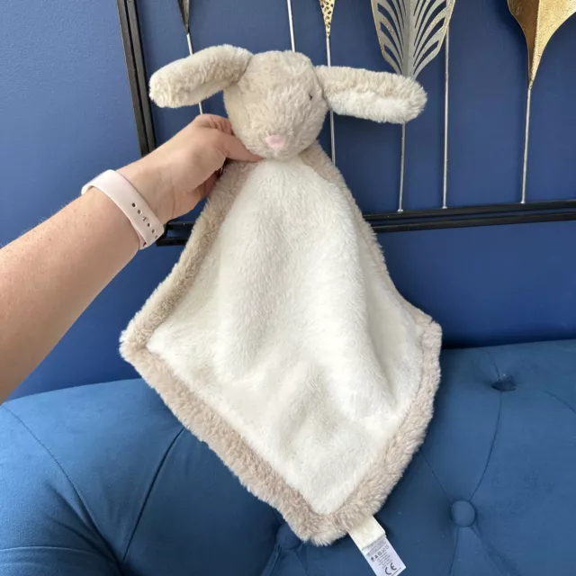 Jojo Maman Bebe Bunny Rabbit Comforter Plush Soft Toy Blanket 30 x 30 cm brown