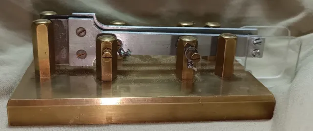 Homemade Iambic Morse Key Solid Brass Base