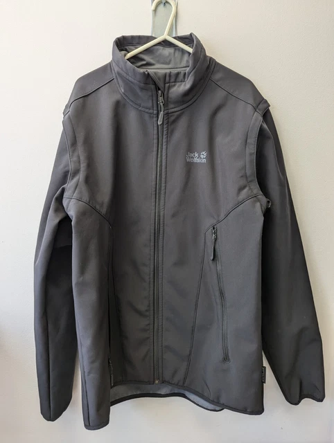 MENS JACK WOLFSKIN Softshell Casual Jacket Coat Black Size Large 40.00 PicClick UK