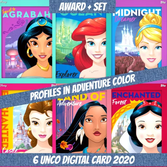 Topps Disney Collect Ariel Award + Set (1+5) Profiles In Adventures 2020 Digital