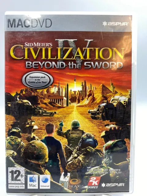SID MEIERS CIVILIZATION IV dvd gameBEYOND THE SWORD EXPANSION Pack FOR Mac
