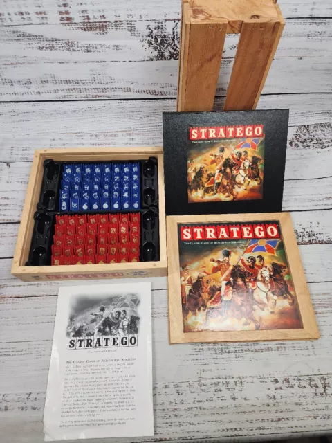 STRATEGO Board Game Milton Bradley Nostalgia Series Wooden Box 100% Complete EUC