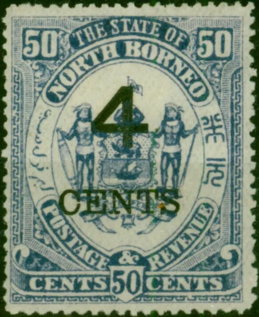 North Borneo 1899 4c Auf 50c Deep Slate-Lila SG119 Fein MM