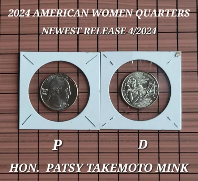 2024 NEW RELEASEHON. Patsy Takemoto MinkAmerican Women QuartersP & D