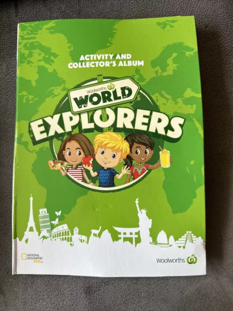 Woolworths World Explorers Activity & Collectors Album Not Complete Extra Cards