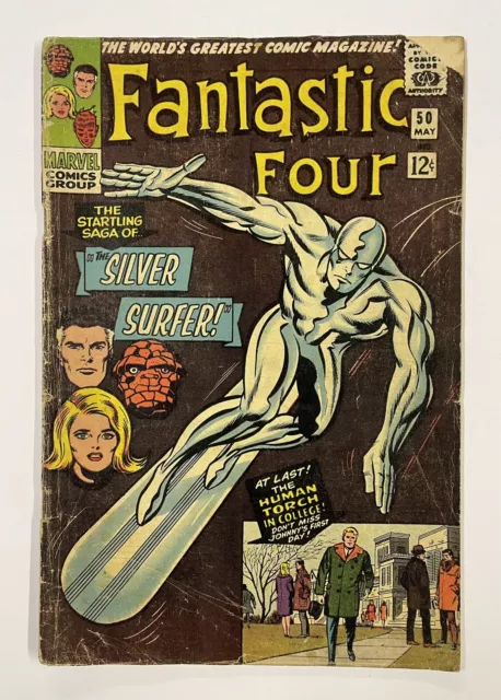 Fantastic Four #50. May 1966. Marvel. G+. 3Rd App Of Silver Surfer! 1St Wyatt!