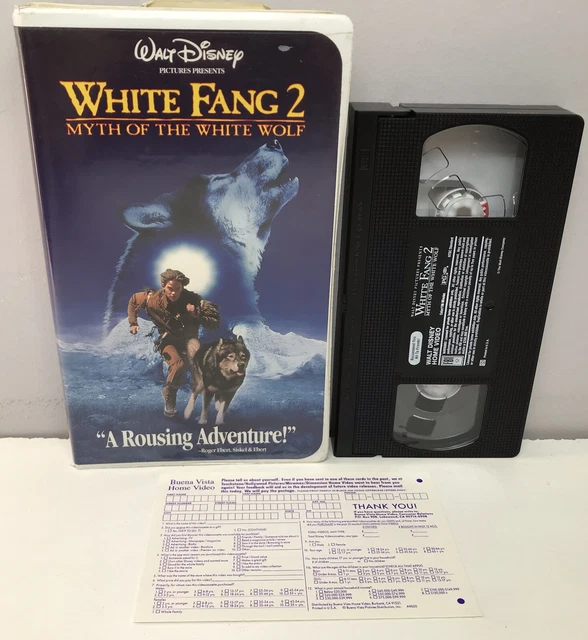 DISNEY’S WHITE FANG 2 Myth of Wolf VHS Video Tape Jack London NEARLY
