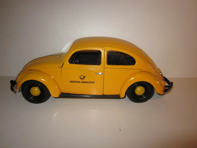 Voiture Miniature Volkswagen Coccinelle Jaune - Modèle 1/36 Par Musée Berne, Occasion - Décoration Rétro Suisse