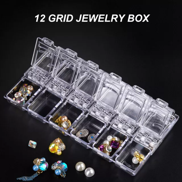 Organizer Box Vivid Color Wide Application Earrings Jewelry Container Nail Charm