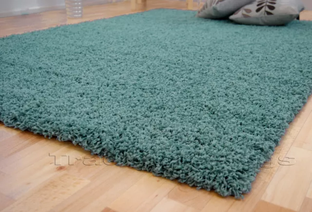 Small - Extra Large Duck Egg Blue Thick Dense Pile Soft Modern Shaggy Rugs 2