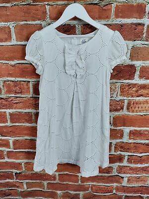 Girl Mini Boden Age 7-8 Years White Lace Overlay Summer Dress Short Sleeve 128Cm