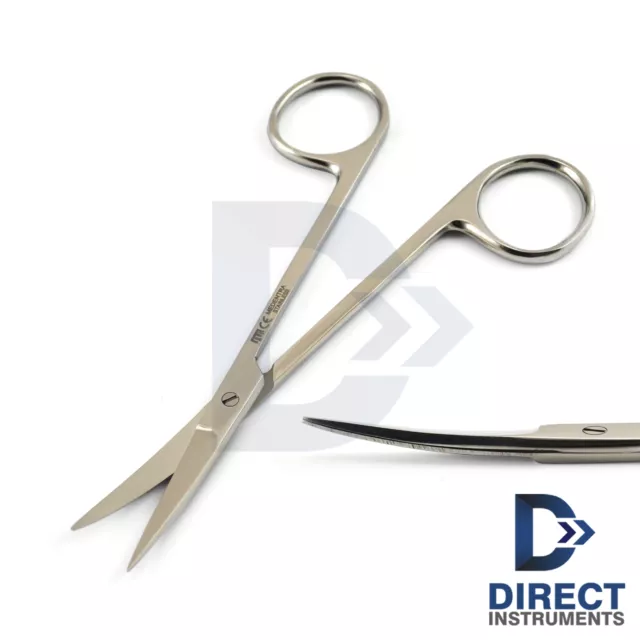 Surgical Curved Iris Scissor 4.5'' Ophthalmic Suture Removal Tissue Dissection