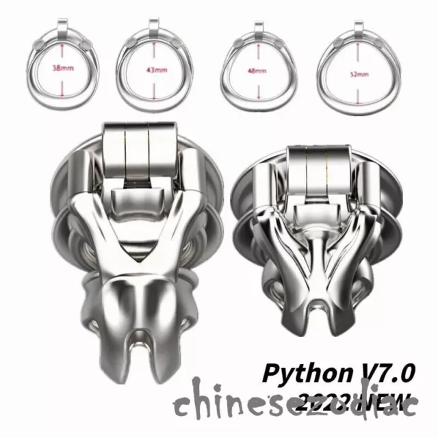 Stainless Steel Python  Chastity Device Chastity Cages Rings Chastity Belt
