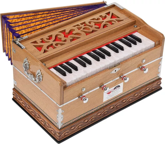 OM Harmonium By Kaayna Musicals, 4 Stops- 2 Drone , 2¾  Octaves, Gig Bag, 440 Hz