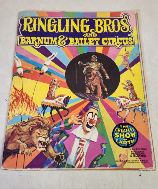 Vintage 1973 Ringling Brothers & Barnum Bailey Circus Souvenir Program Magazine