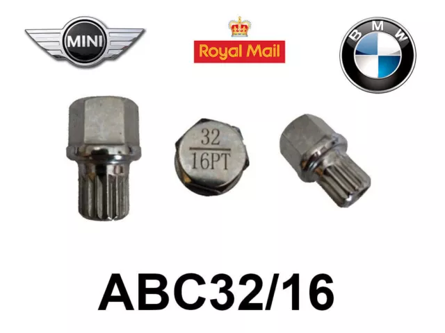 BMW Mini Security Master Locking Wheel Nut Key Bolt C32 ABC32 16 Spline