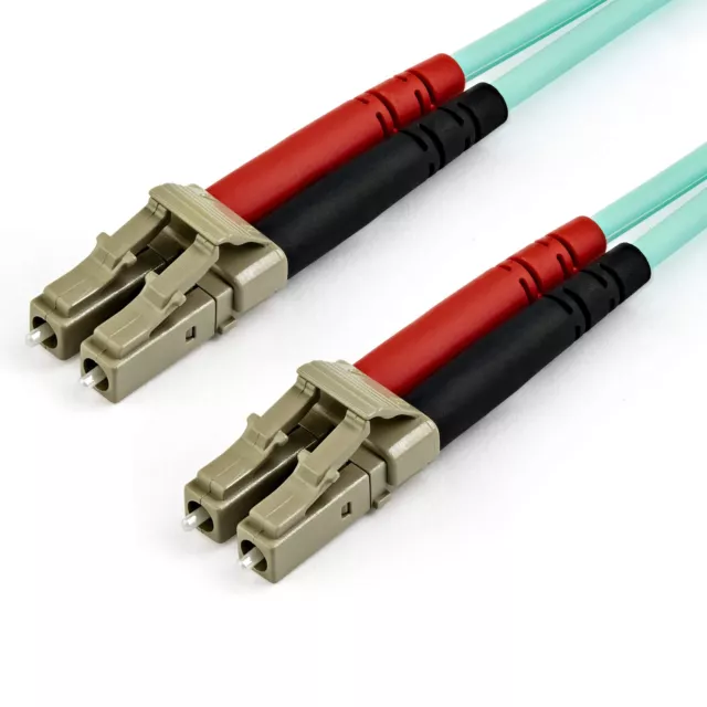 StarTech.com 10m (30ft) LC/UPC to LC/UPC OM4 Multimode Fiber Optic Cable, 50/125