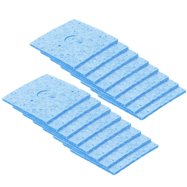 25 pz spugna per saldatura 6 x 6 cm quadrata con fori blu cuscinetti per pulizia extra spessi