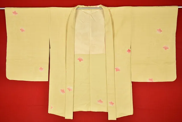 Vintage Japanese Kimono Silk Antique BORO HAORI Kusakizome Dyed/B516/570