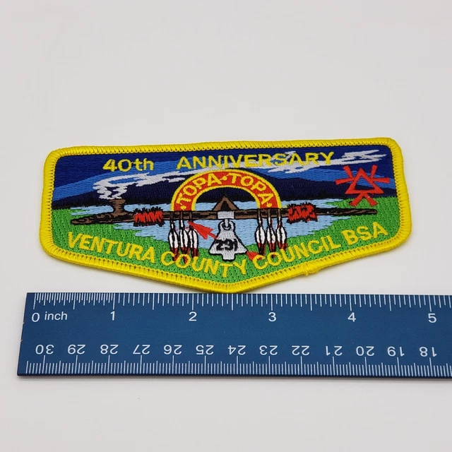 OA Topa Topa Lodge 291 40th Anniversary Ventura County Council BSA Flap 3