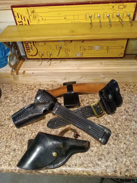 TEX SHOEMAKER BASKETWEAVE Police Belt Law Enforcement 9mm Pistol