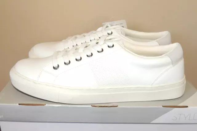 New Mens Stylus Swell White Faux Leather Sneakers Shoes Memory Foam Jcpenney 11