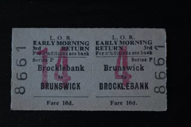 Liverpool Freibahnticket LOR BRUNSWICK nach BROCKLEBANK Nr. 8661