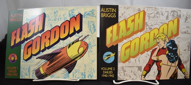 Lot of 2 Flash Gordon Vol. 1 & Vol. 2 Dailies Softcover Kitchen Sink Press 1993