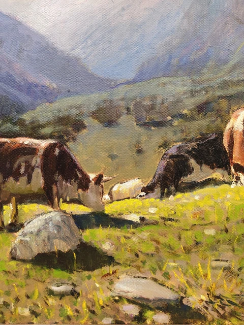 Mario Fumia (1931-2013) – Pasto En Valle Estrecha - Óleo sobre Lienzo