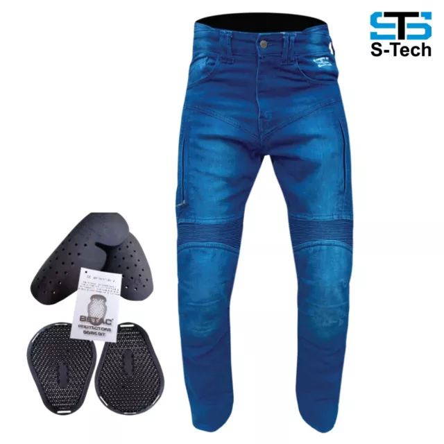 Jeans da Moto Tecnico Pantaloni Stechmoto ST 666 Falcon Aramide e CE Protezione