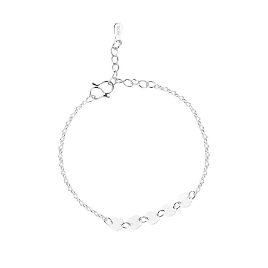 Bracelet Argent Avec 5 Tokens/Plaques - Neuf Avec étiquettes, Envoi Immédiat De France