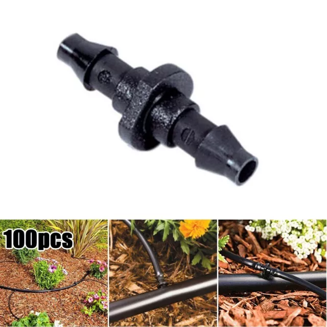 100-Pack Garden Barb Quality Drip Irrigation Tubing Dripline Coupling Connector