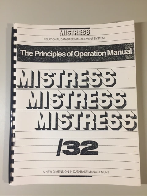 The 32 Principles.pdf VINTAGE 1983 RHODNIUS MISTRESS/32 Principles Of Operation Ver 3.1 £47. ...