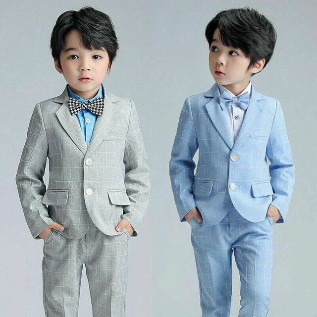 Set completo bambini ragazzi abiti da smoking formali da matrimonio PageBoy abiti da festa Regno Unito 2
