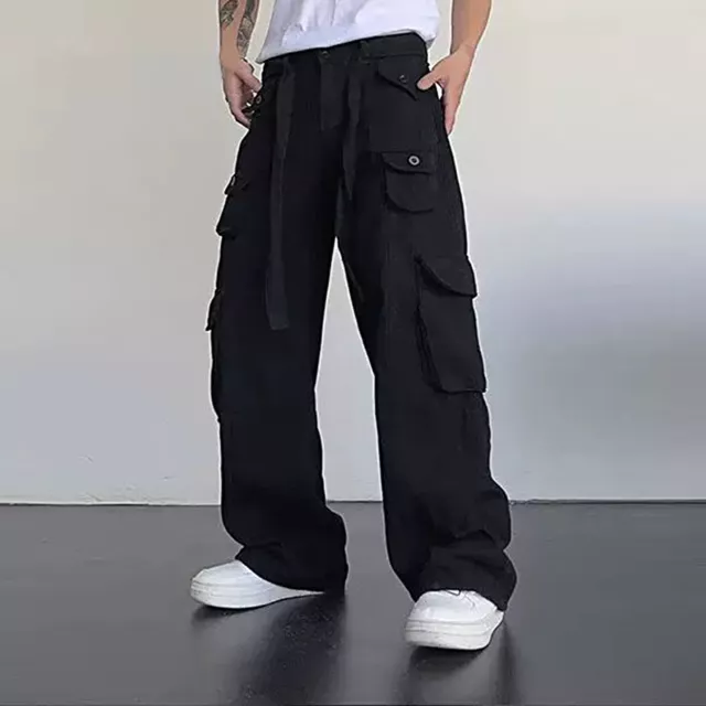 Men Loose Sweatpants Hip Hop Pants Sport Baggy Trousers Drawstring
