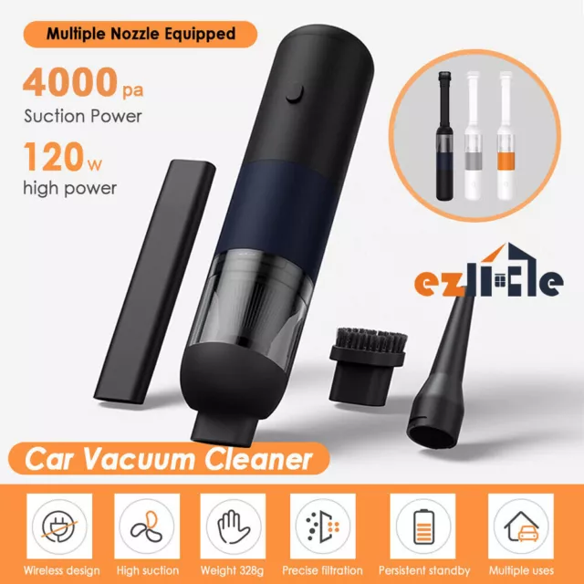 Mini Car Vacuum Cleaner Cordless Powerful Handheld Duster Suction Rechargeable