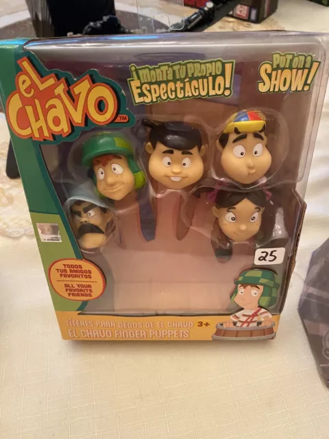 El Chavo Character Figurines Finger Puppet Set of 5. Nono, Popis, Quico, Don NEW