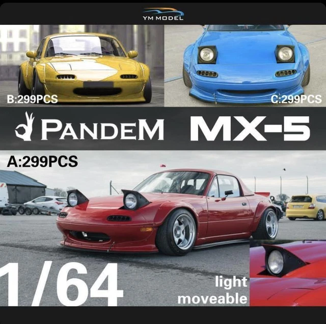 YM MODEL 1/64 マツダ ロケット バニー MX-5 3台セット 新品 YM Model 1/64 マツダ ロケットバニー ロードスター Mazda