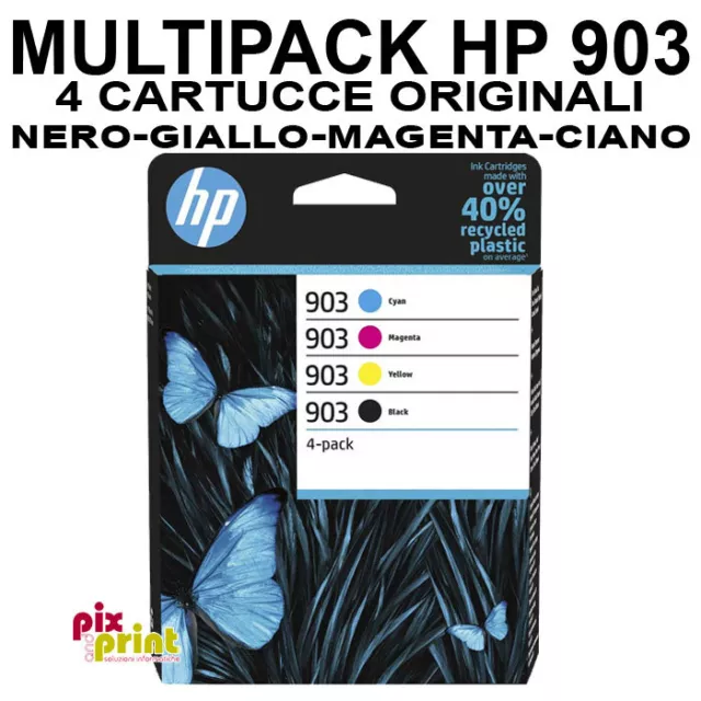 Hp 903 Originale Promo Multipack 4 Cartucce (Nero Ciano Giallo Magenta) 6Zc73Ae
