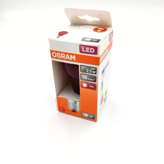 OSRAM LED Lampensockel E27 Rot 3000 K 2,50 W klar LED STAR DäCOR CLASSIC A 6,99