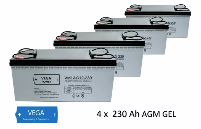 2 STÜCK 12V 230Ah AGM GEL USV Batterie - Wohnmobil Boot Solar C100 EUR  715,90 - PicClick DE