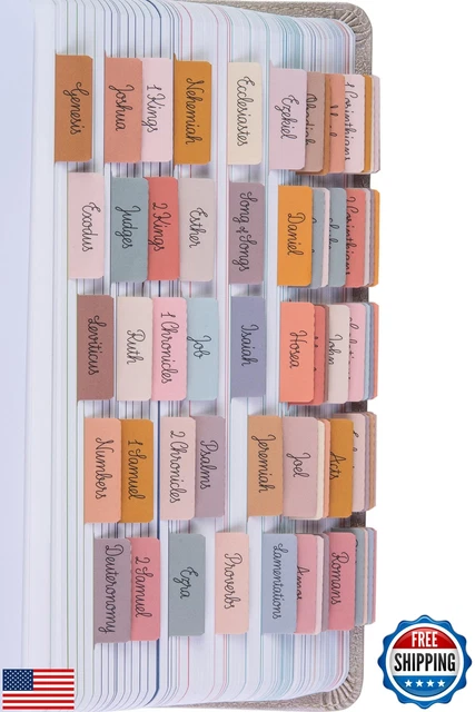 DiverseBee Laminated Bible Tabs - 84 Index Tabs Large Print, Terrazzo Design - View #7